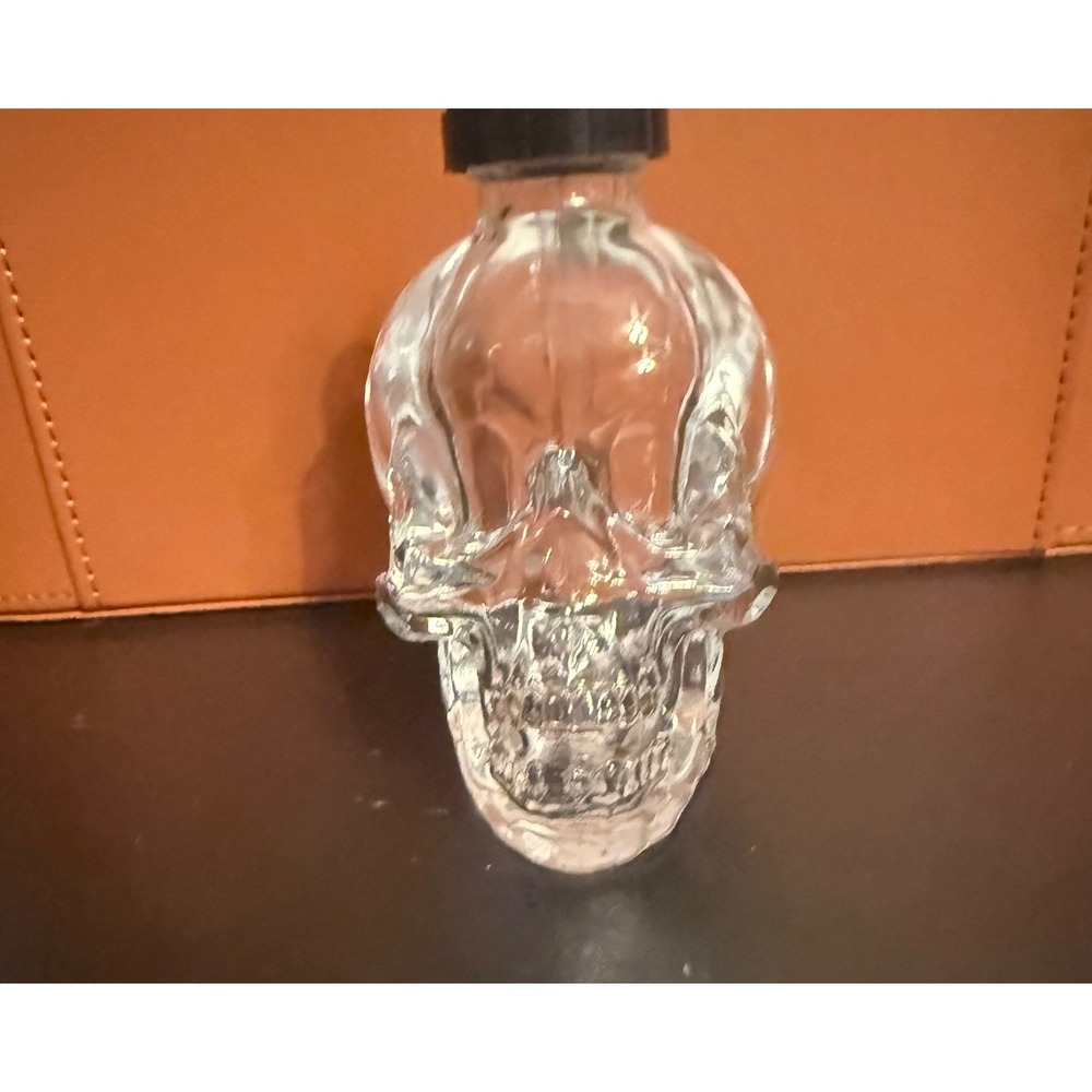 Clear Glass Skull Dropper Bottle 30ml Gothic Apothecary Essential Oil Tincture
